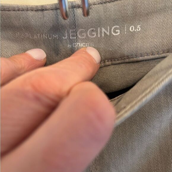 Chico's Light Gray Skinny Jeans - Picture 3 of 5